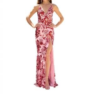 NEW PRIMAVERA long sequin prom dress in pink